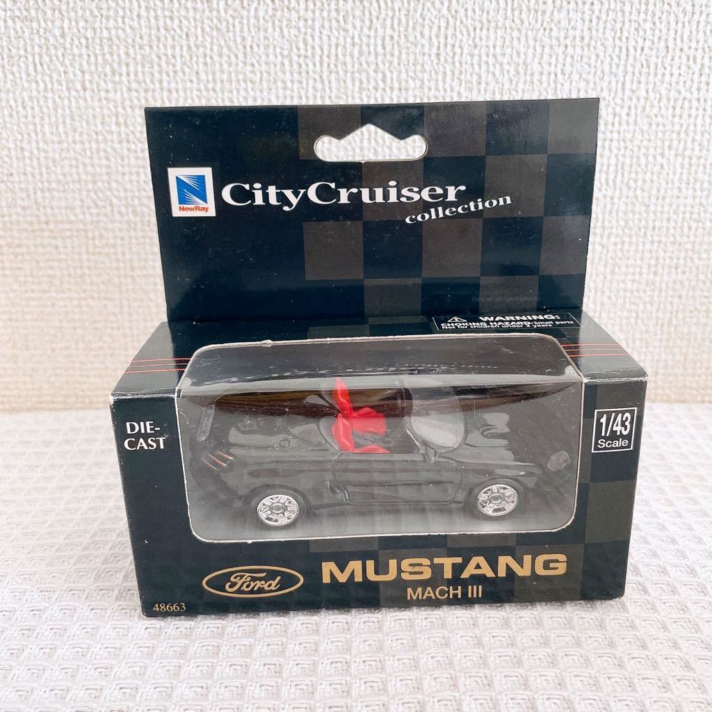新品NewRay City Cruiser Collectionフォード マスタング マッハ3 FORD MUSTANG MACH3シティクルーザー1/43ミニカーフィギュア クラシック拍卖