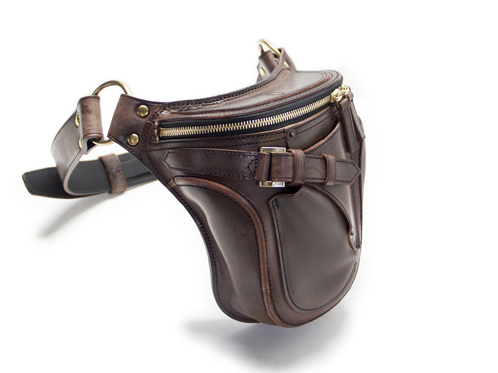 MOTOR ROCK MOTOR ROCK × GAHO レザーバッグ Type B バーガンディー (MR-GO003B)拍卖