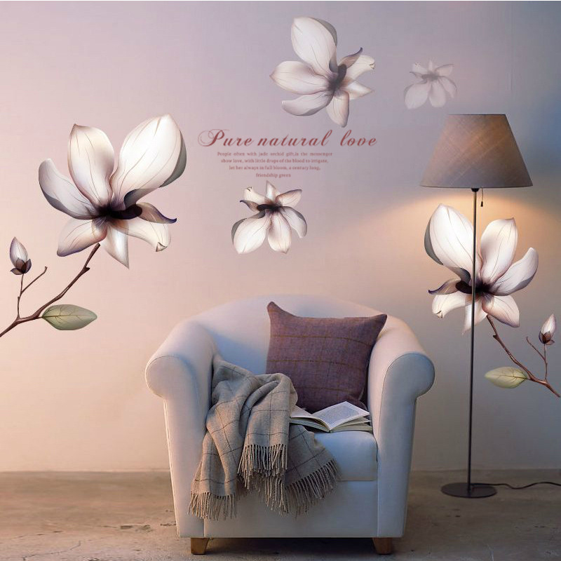 ウォールステッカー YB165 花 夢幻 自然 癒す DIY 壁紙 インテリアシート 剥がせるシール 送料無料拍卖