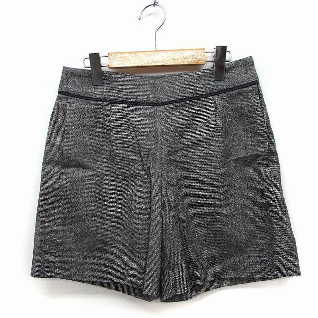 プリングル Pringle ショート パンツ ツイード ウール混 シルク混 グレー /FT29 レディース拍卖