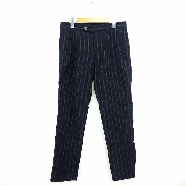 ジャーナルスタンダード レリューム JOURNAL STANDARD relume パンツ ストライプ ロング ウール 毛 S ネイビー 紺 /MT23 レディース拍卖