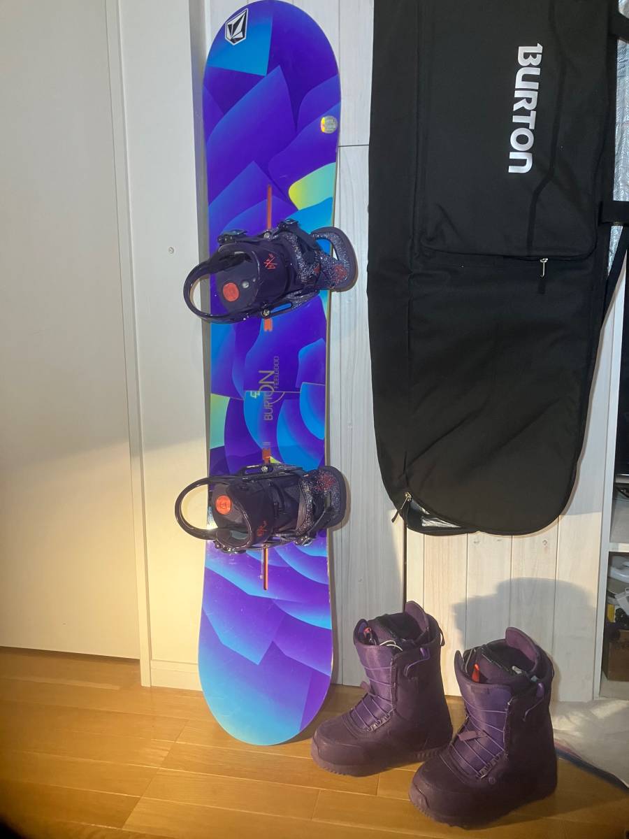 送料込 BURTON バートン FEELGOOD 149cm LEXA EST RITUAL 24cm 4点セット フィールグッド レグサ リチュアル 送料無料拍卖