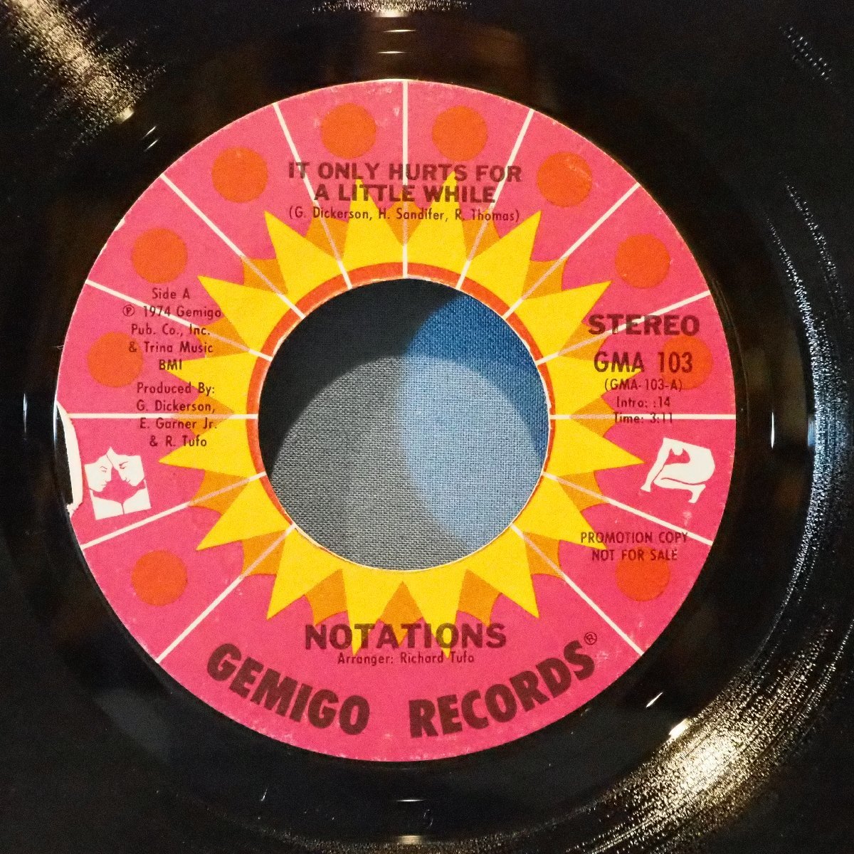 ■45’s シングル盤 MONO盤 PROMO ★NOTATIONS/IF ONLY HURTS FOR A LITTLE WHILE★GEMIGO 送料無料(条件有り)多数出品中!★オリジナル名盤拍卖
