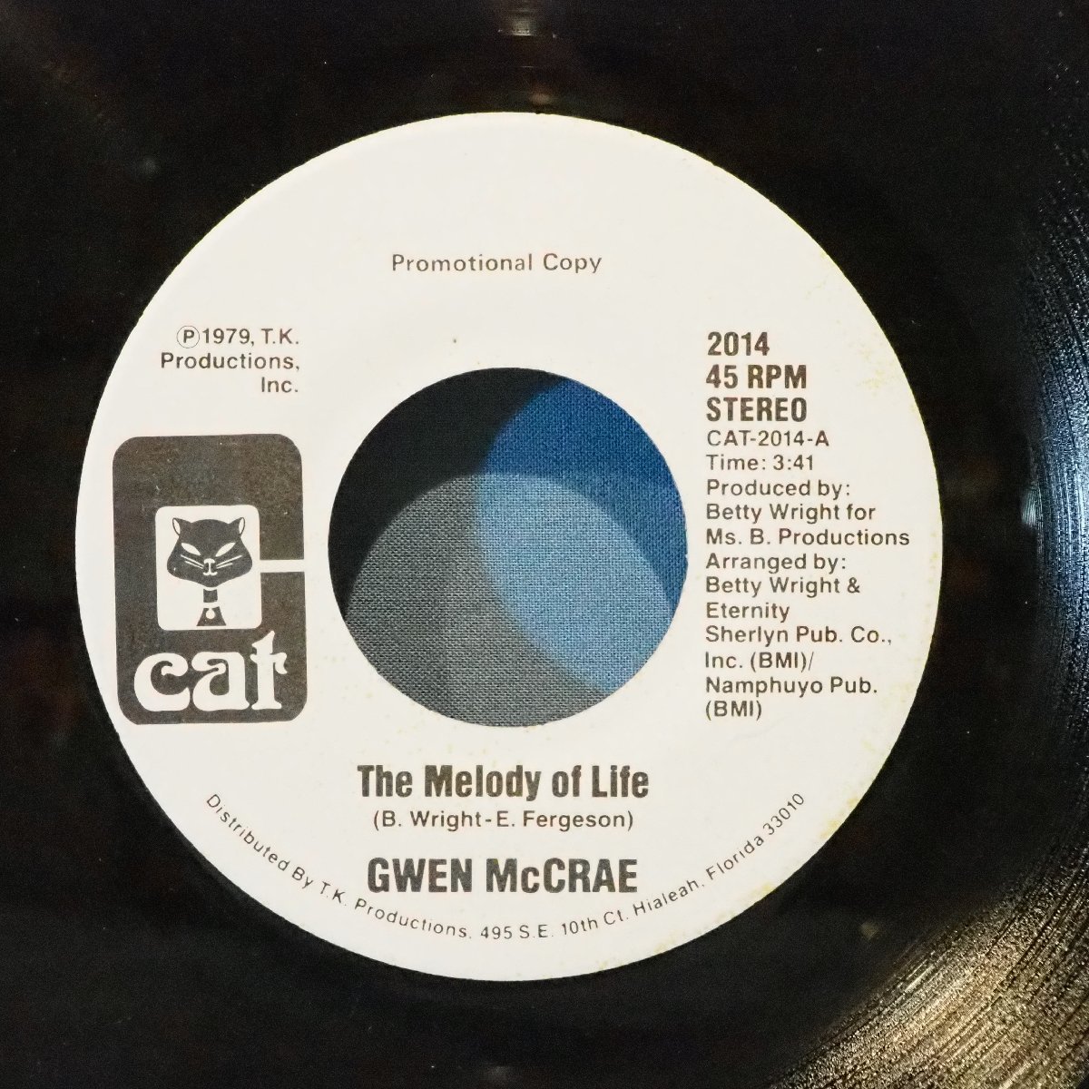 ■45’s シングル盤 白PROMO ★GWEN MCCRAE/MELODY OF LIFE(BETTY WRIGHT)★送料無料(条件有り)多数出品中!★オリジナル名盤■拍卖