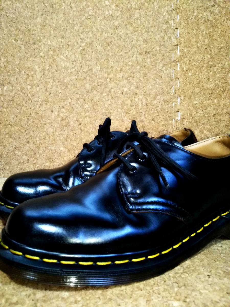 【Dr.MARTENS】ドクターマーチン 英国製 VINTAGE 1461Z 3ホールシューズ UK5 (24cm ) イングランド製 BLACK 初期型復刻拍卖