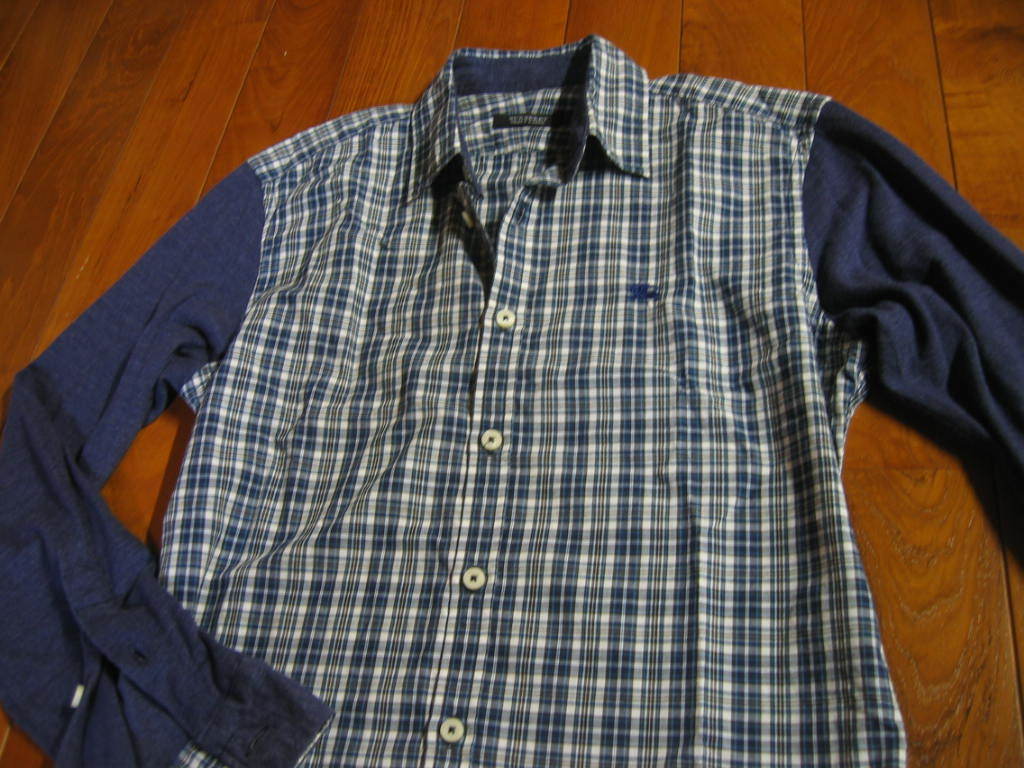 バーバリーブラックレーベル チェック切り替えシャツ b446拍卖