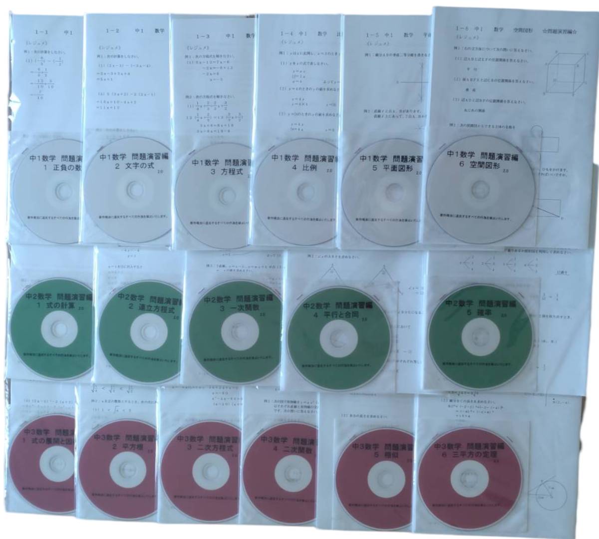 セット割引 プロが教える 数学 中学 応用 17枚セット 1年~3年 復習 自宅学習 問題 教材 まとめ プリント 販売多数拍卖