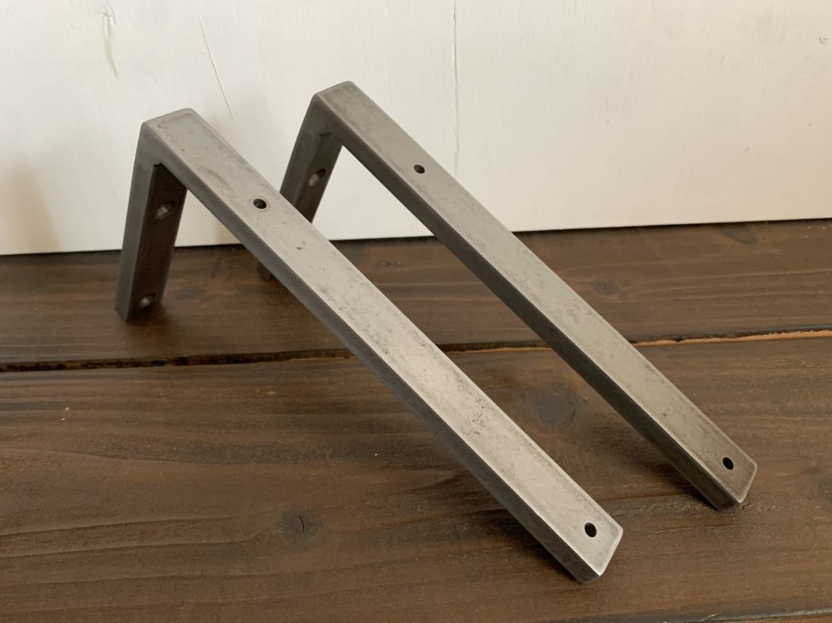 ①インダストリアル アイアン t9ブラケット 棚受け 2本セット拍卖