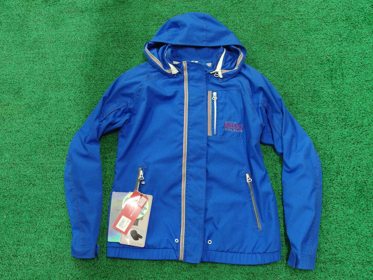 ・展示未使用品★Rosso StyleLab ロッソスタイルラボ ROJ-61 AATTIVO 撥水ストライプリボンジャケット スカイブルー Lサイズ(レディース)★拍卖