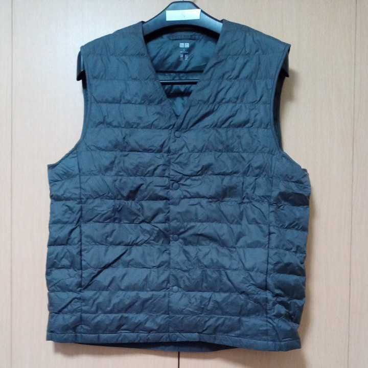 ユニクロ ウルトラライトダウンベスト メンズ L グレー拍卖