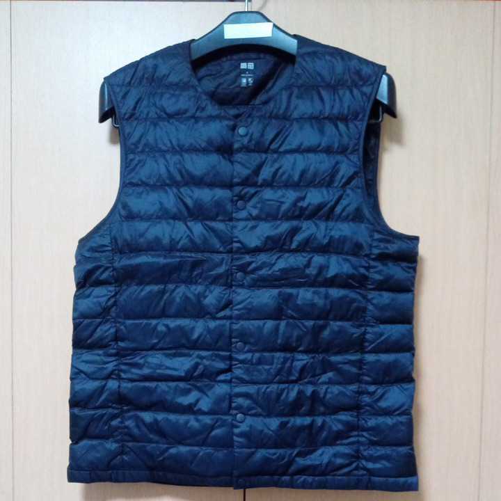 ユニクロ ウルトラライトダウンベスト メンズ M ブラック拍卖