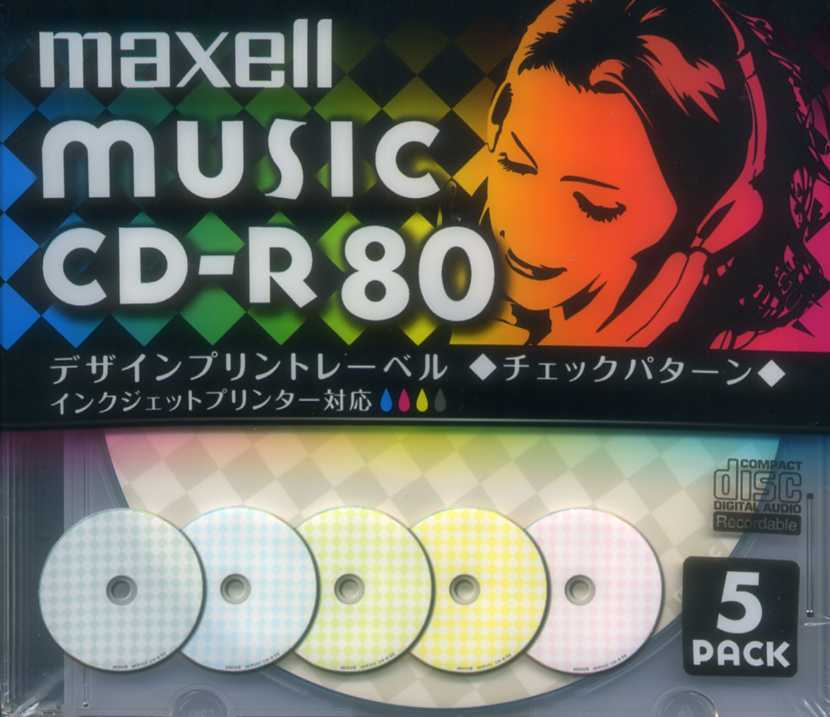 マクセル maxell 音楽用CD-R 5枚PACK 原産国 日本 music CD-R80 未開封拍卖