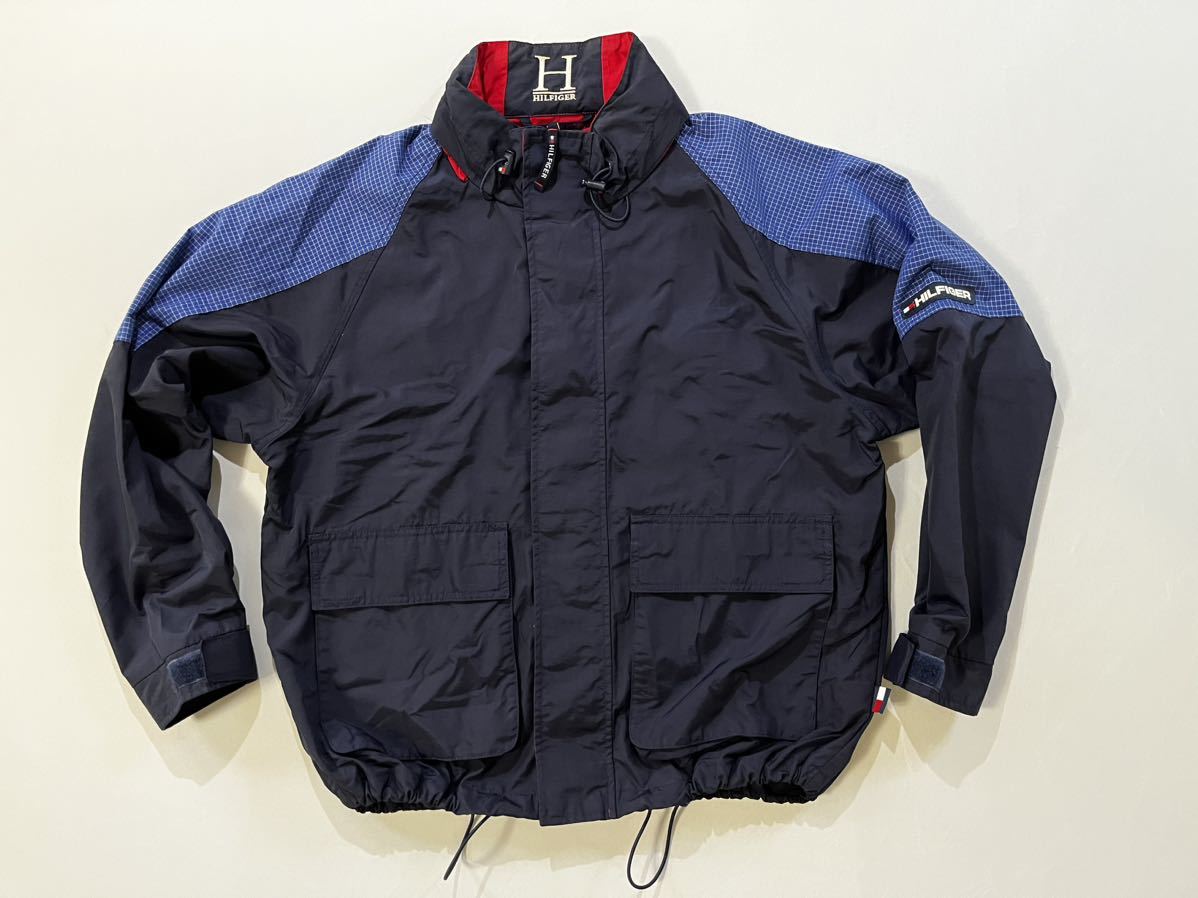 90' VINTAGE OLD TOMMY HILFIGER 古着 ヴィンテージ ナイロンジャケット オールドトミー拍卖