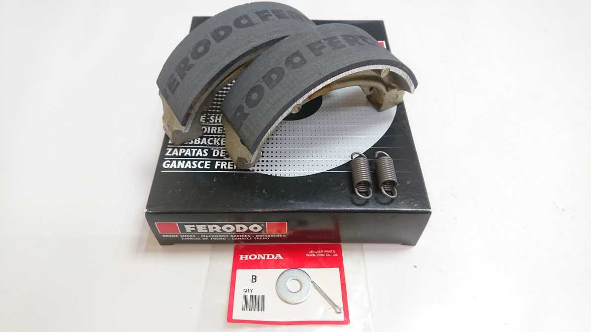 ホーク バブ CB250T CB250N CB400T CB400N ブレーキシュー フェロード製 FERODO ライニング 3拍卖