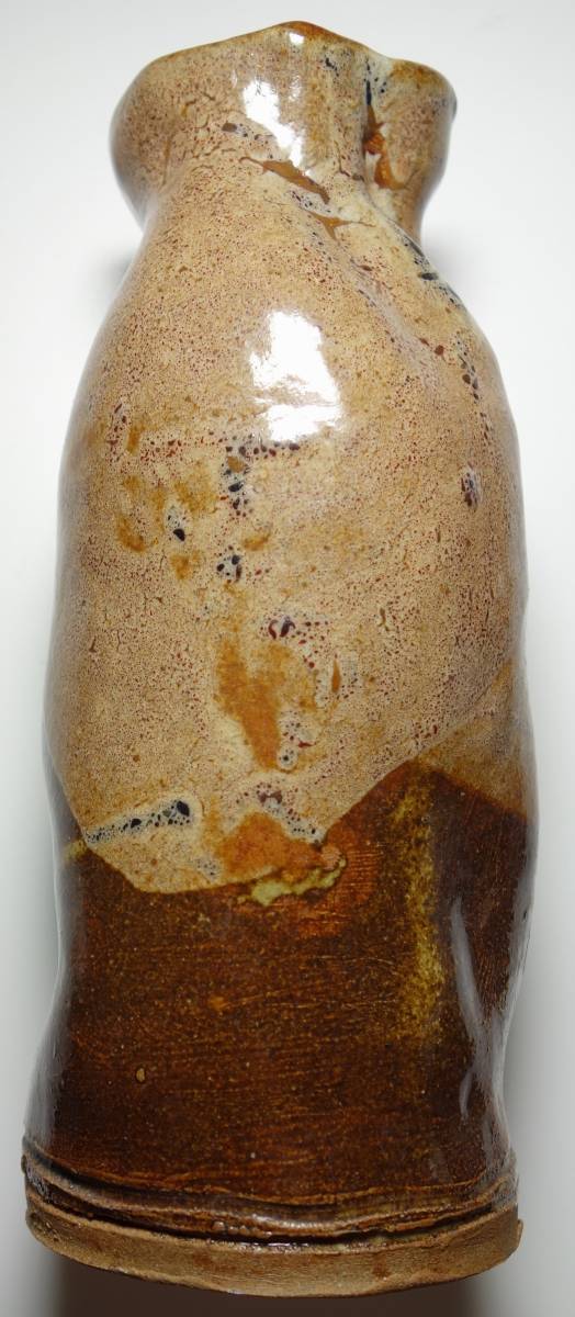 天草陶土 ウツボ口 海鼠釉 花器 華道具拍卖