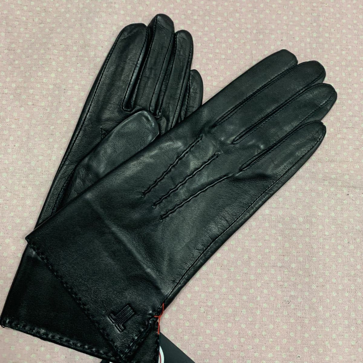 ランバン コレクション 手袋 革手袋 21cm レディース 黒拍卖