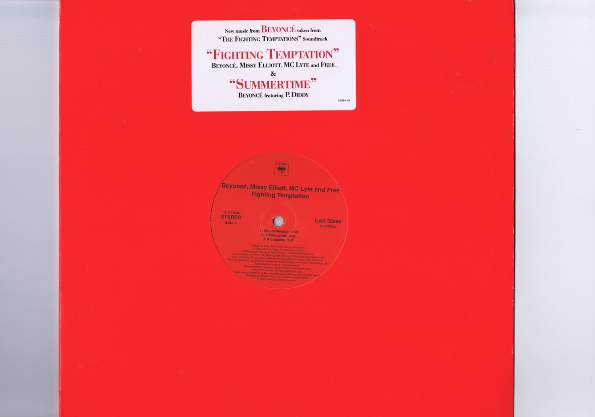 US盤 Beyonc Beyonce Missy Elliott MC Lyte And Free Fighting Temptation Summertime ビヨンセ ミッシー・エリオット ライト CAS 55886拍卖