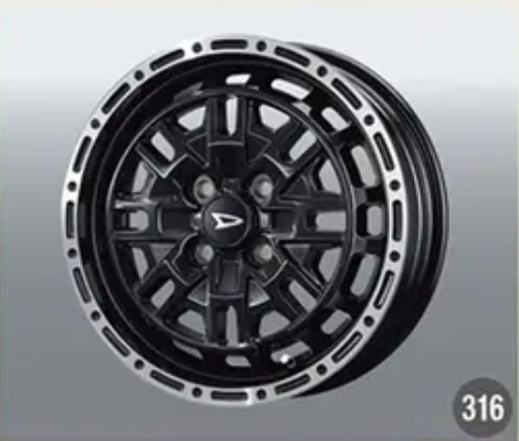 タント ファンクロス/LA650S/LA660S:純正 アルミホイールセット(15インチ)(オフロードタイプ/1台分)拍卖