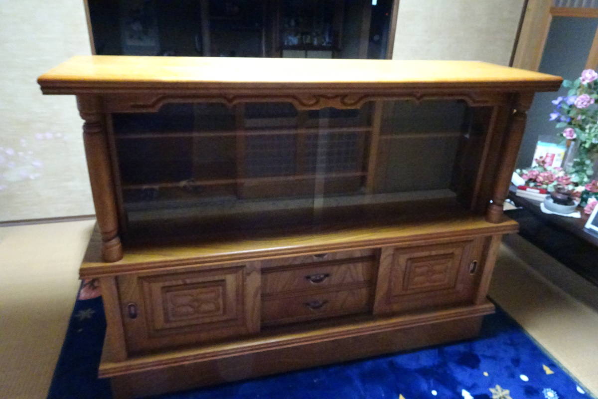 【ショーケース 陳列ケ-ス (飾り棚 ) キャビネットとして コレクション収納ケース お引取り限定】拍卖