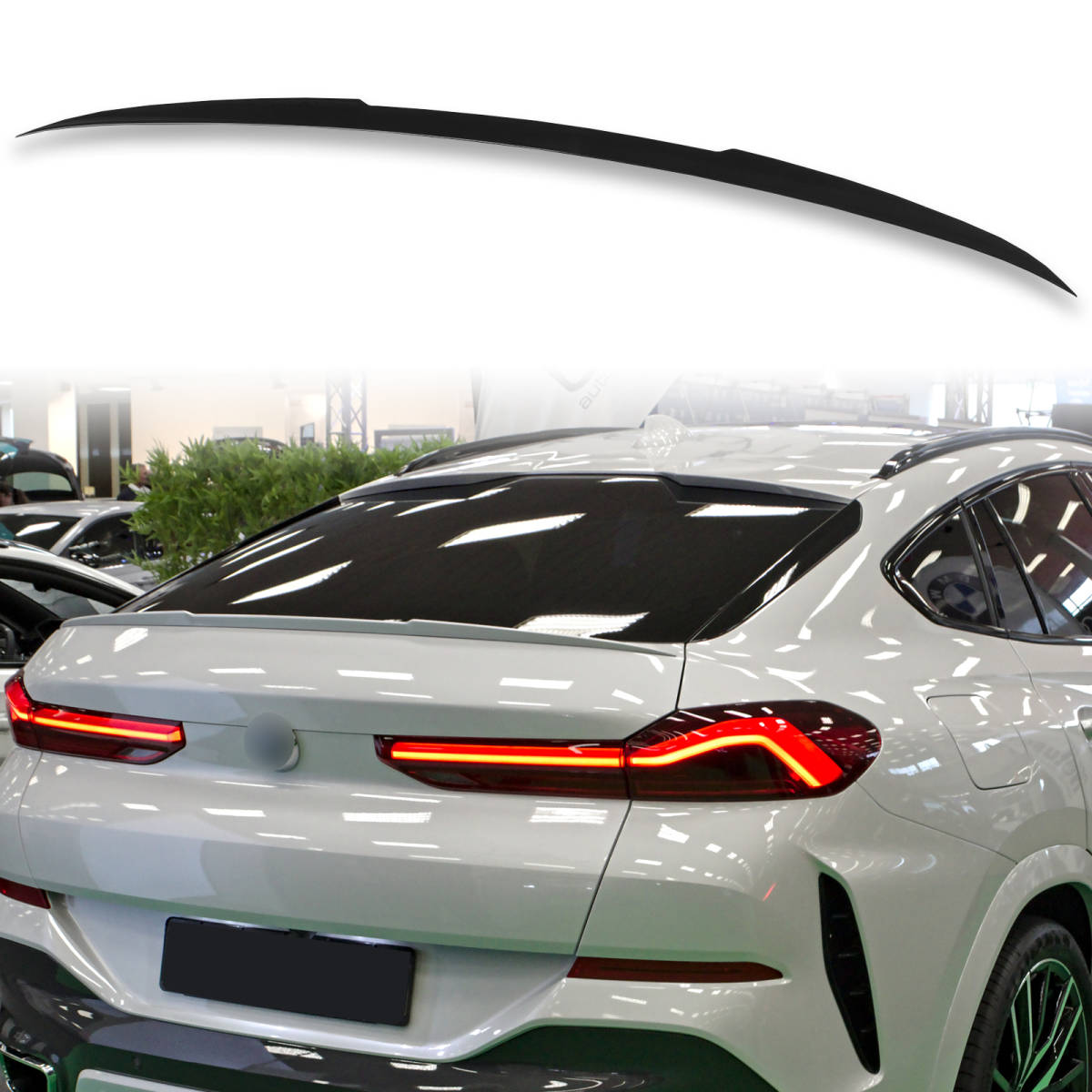 純正色塗装済 ABS製 トランクスポイラー BMW用 X6 G06 Pタイプ ポン付け カラーコード:668 QTS-51148拍卖