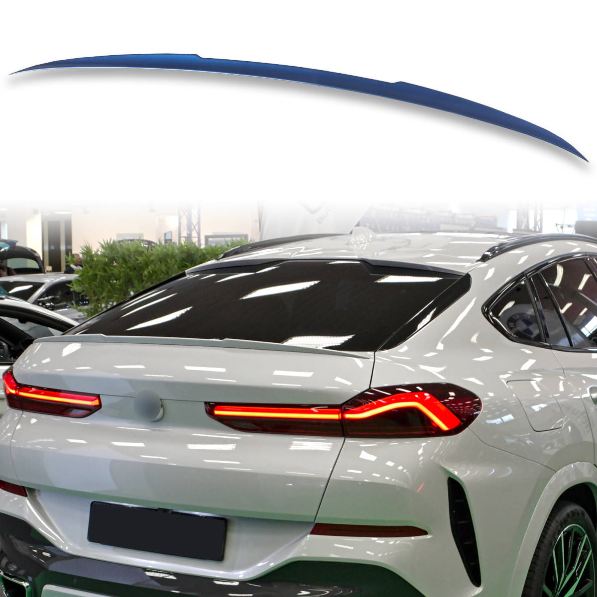 純正色塗装済 ABS製 トランクスポイラー BMW用 X6 G06 Pタイプ ポン付け カラーコード:C1M QTS-51148拍卖