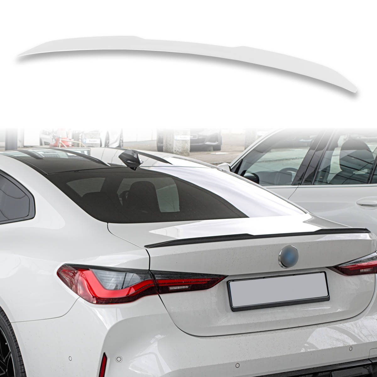 純正色塗装済 ABS製 トランクスポイラー BMW用 4シリーズ G22 M4タイプ ポン付け カラーコード:A96 QTS-51149拍卖