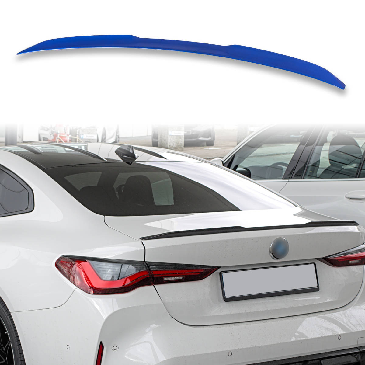 純正色塗装済 ABS製 トランクスポイラー BMW用 4シリーズ G22 M4タイプ ポン付け カラーコード:C31 QTS-51149拍卖