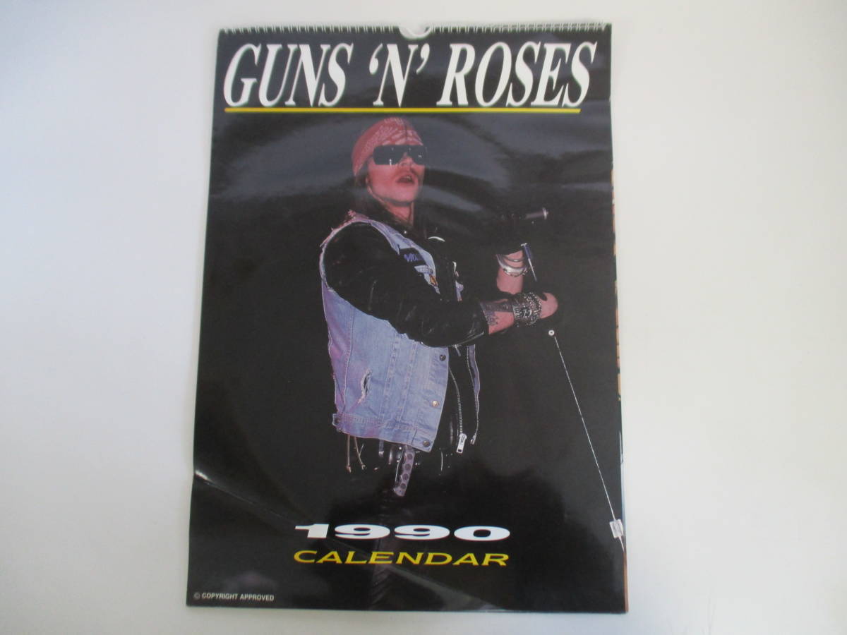 S-3357【カレンダー】輸入版 / GUNS N' ROSES 1990 CALENDAR ガンズ・アンド・ローゼズ / A3サイズ拍卖