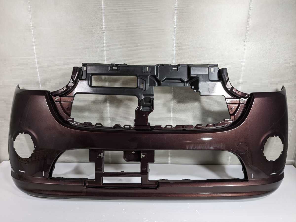 ダイハツ純正 LA800S/LA810S ムーヴキャンバス フロントバンパー ブラウン系 カラーNo.R59 フォグ穴有り 52119-B2080 CAMBUS 棚番G-4拍卖