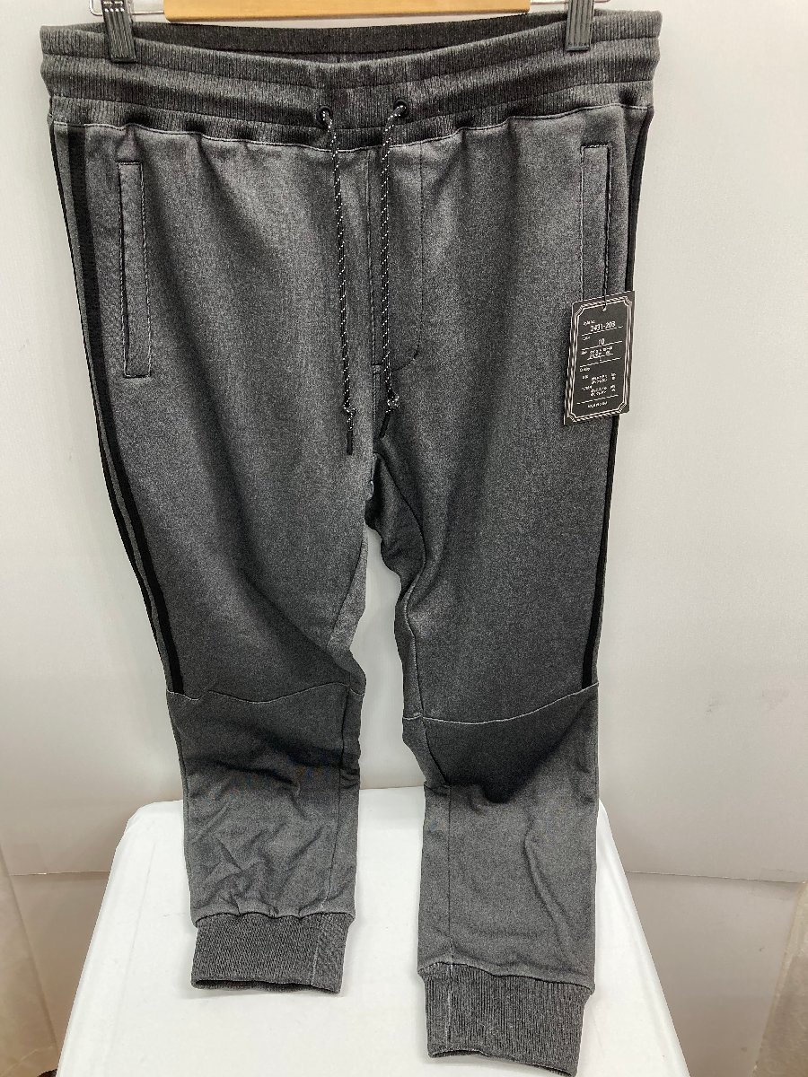 ジョガーパンツ サイドライン スウェット ストレッチ 防寒 裏地起毛 M W実寸約80cm~ グレィ CREATION CUBE★未使用格安!拍卖