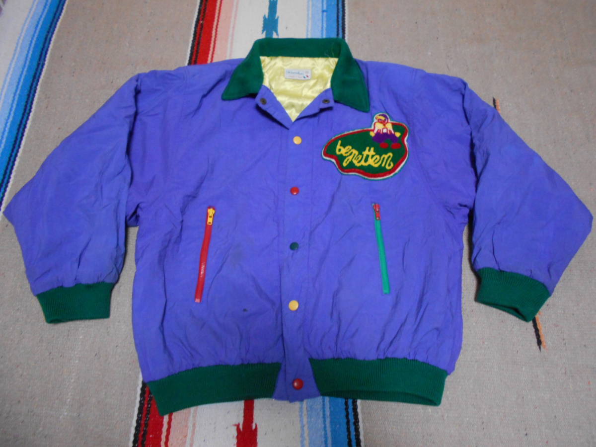 1982年 BENETTON ITALY ベネトン イタリア ビンテージ ブルゾンF-1レース原宿ホコ天 昭和レトロ 昭和アイドル竹の子族おニャン子クラブ拍卖