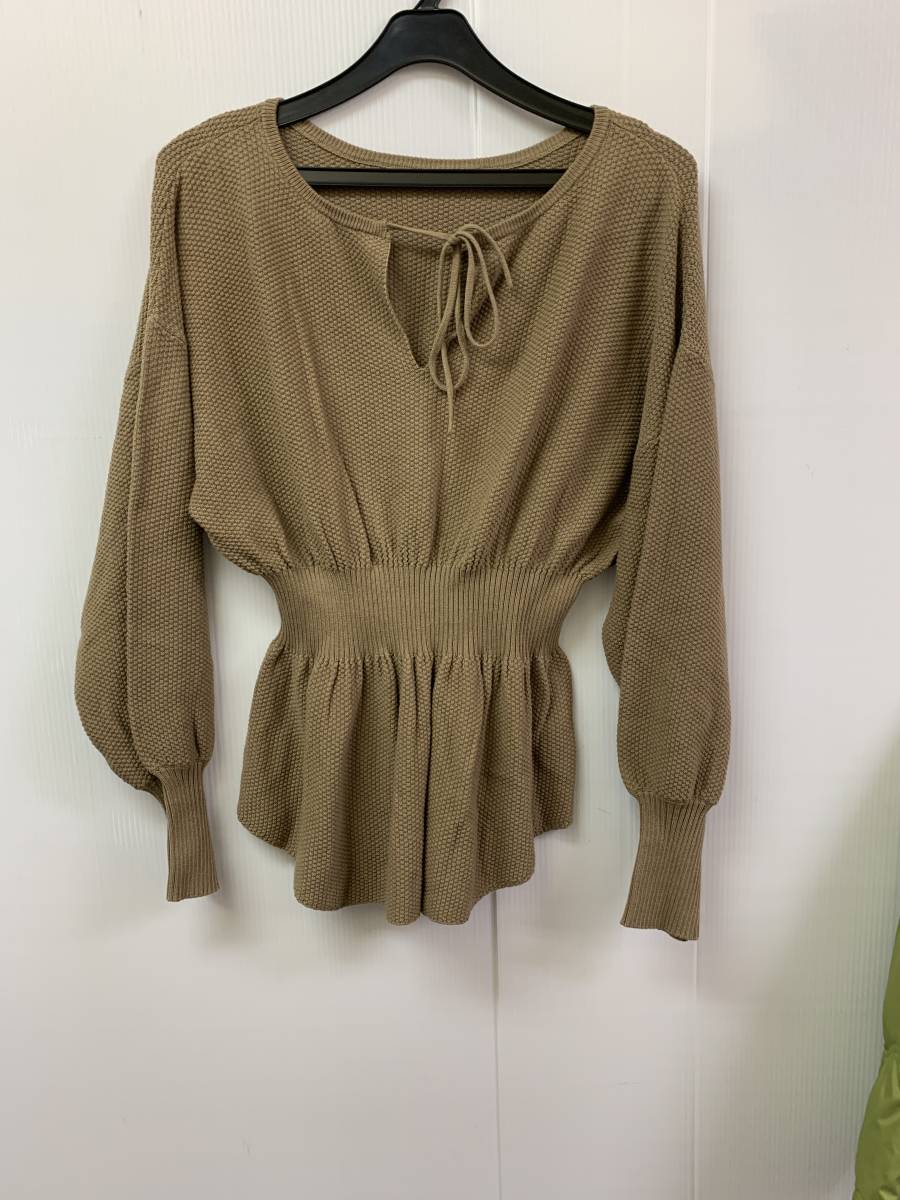 x145★LOWRYS FARM 長袖ニットカットソー  サイズF★秋拍卖