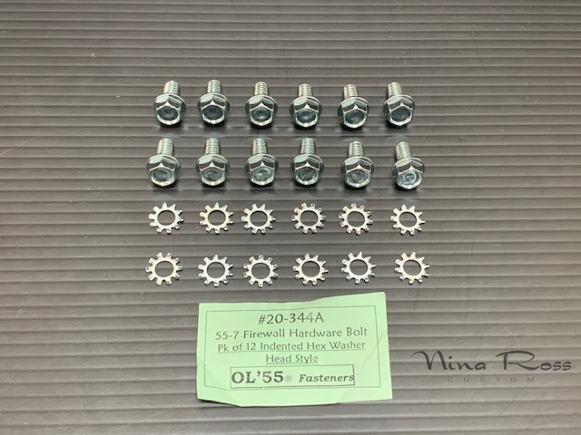 55 56 57 1955 1956 1957 ベルエア ファイアウォール ハードウェア ボルトセット 新品 国内在庫拍卖