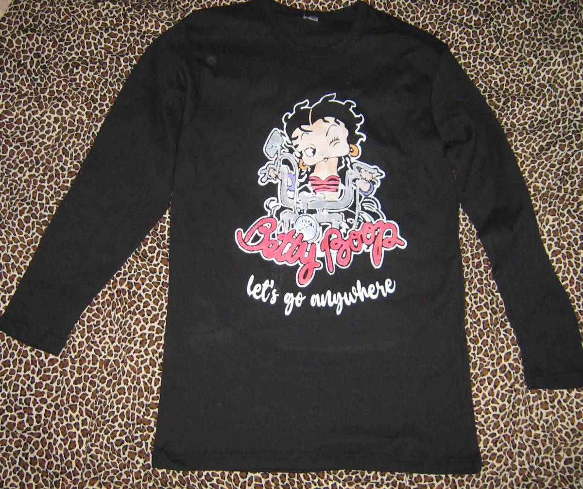 ベティちゃん バイクに乗ったBETTY BOOP ★ 黒 M.L.の2サイズあります拍卖