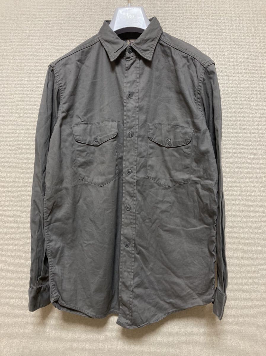 50's 60's USAヴィンテージ SWEET-ORR ワークシャツ ユニオンメイド UNION MADE U.S.A 米国製 Vintageシャツ ヴィンテージシャツ グレー拍卖