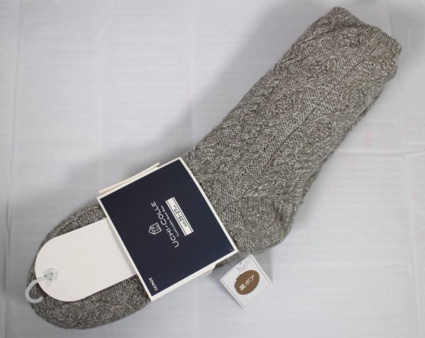 15 02209 ☆ GUNZE(グンゼ) ルームソックス ウチコレ 裏ボア メンズ 25-27cm モクグレー ロングタイプ AUN201【アウトレット品】拍卖