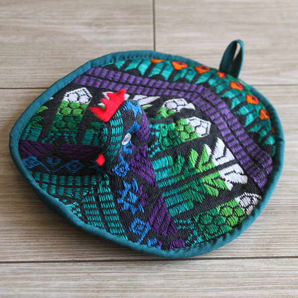 アメリカ製 民族織り エスニック 鍋つかみ ニワトリモチーフ 768拍卖