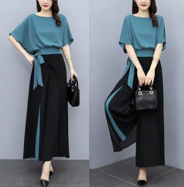 PYD2231★M-2XLサス上下パンツ ン オシャレ プ イズ♪レディー通勤大スーツ 無地 Aライ人 フシフォン ドレス オフィス セットアッォーマル拍卖