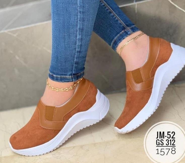 LHK457★レディース 厚底 スニーカー カジュアル ウォーキングシューズ 軽量 スリッポン拍卖