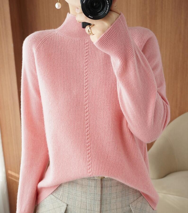 PYD2245★M-XLサイズ♪秋冬チ シンプル 長袖 レディー 美品 オシャレ混 ニットセーター ストレップス *ピッス ニットト ミンクカシミヤンク拍卖