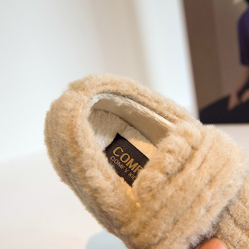 CJM1145★ガールズ ファーシューズ 秋 冬 キッズ フリース コットンシューズ ニュースタイル リトルガール ドゥドゥシューズ【3色可選】拍卖