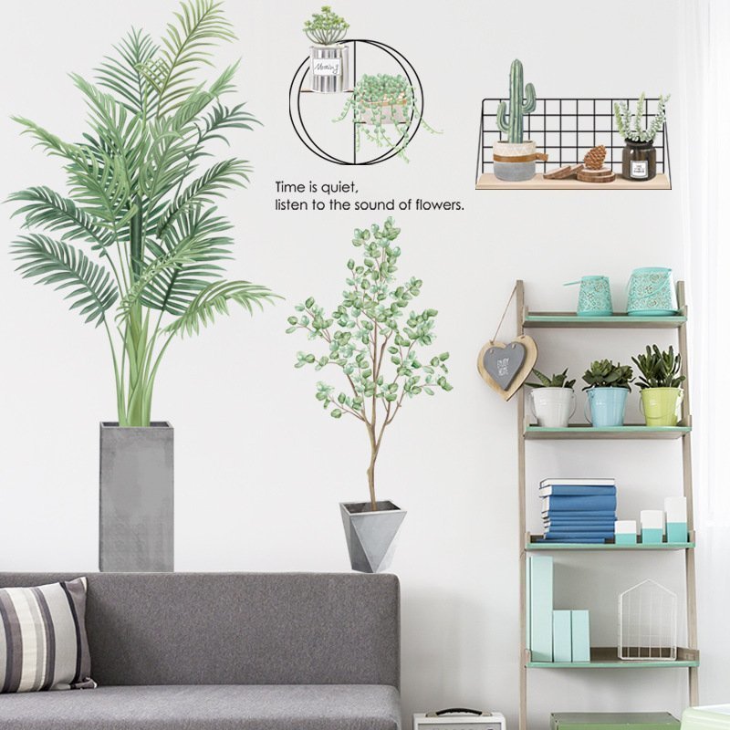 PYD2081★ウォールス 壁紙シール 癒し 壁面装飾 部屋飾り DIYテッカきい 北欧 玄関 壁装飾 ー 盆栽 植物 大室内装飾 インテリ拍卖