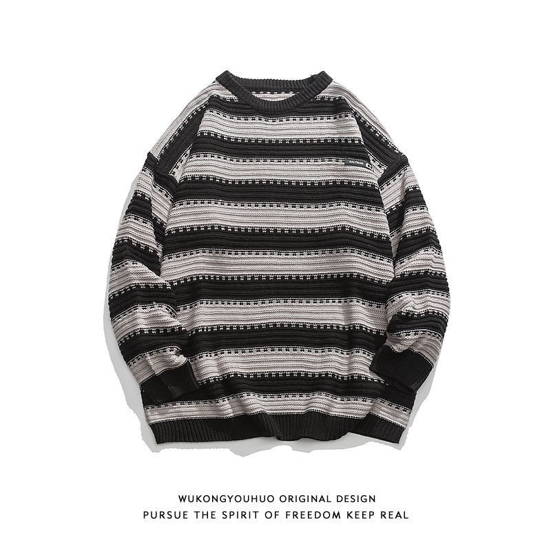 cjx1982★メンズ セーター ニット 長袖セーター アウター モックネック カジュアル トップス シンプル メンズニット 防寒ブラック M拍卖