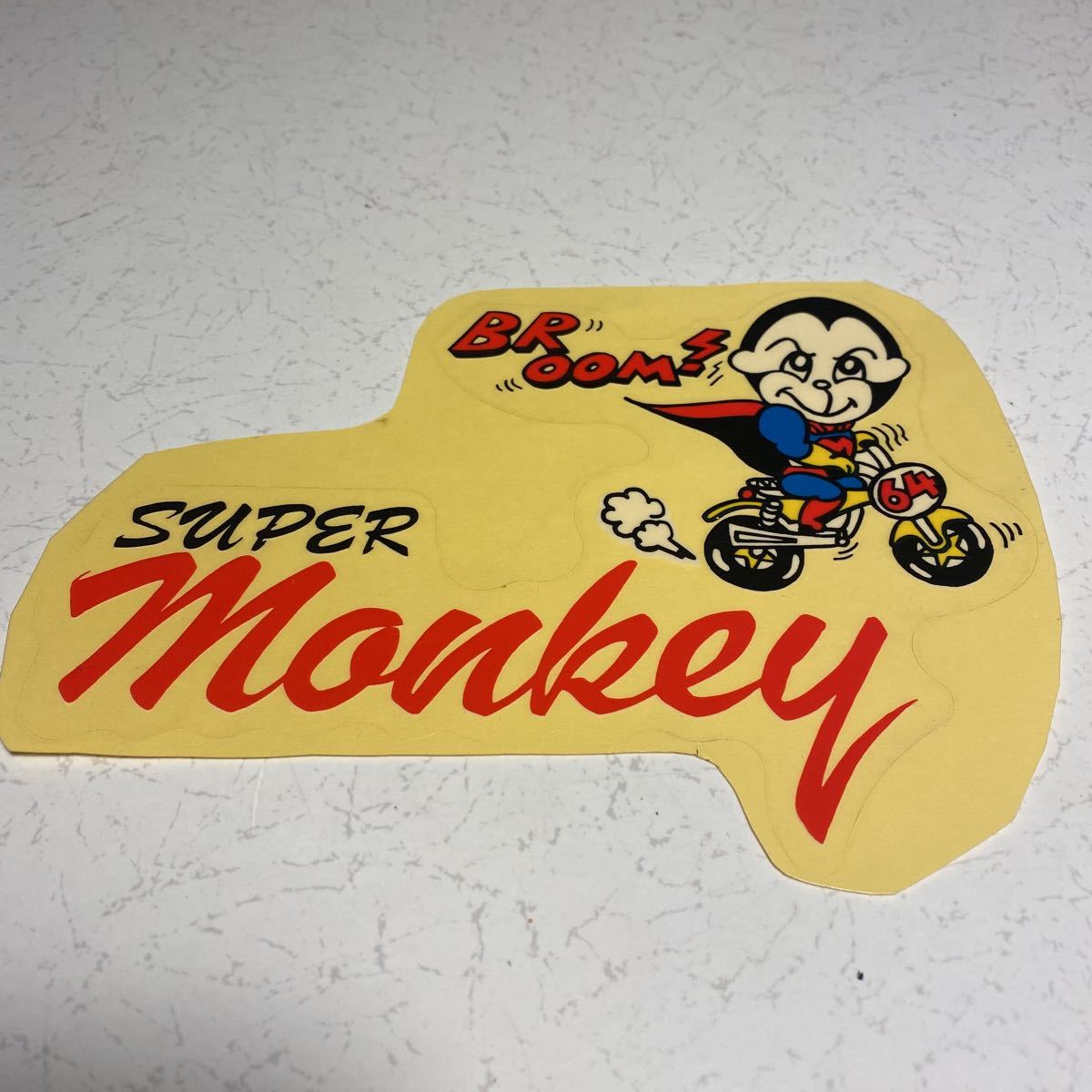 スーパーモンキーステッカー Super Monkey ステッカー 約168×123mm 当時物 4lモンキー拍卖