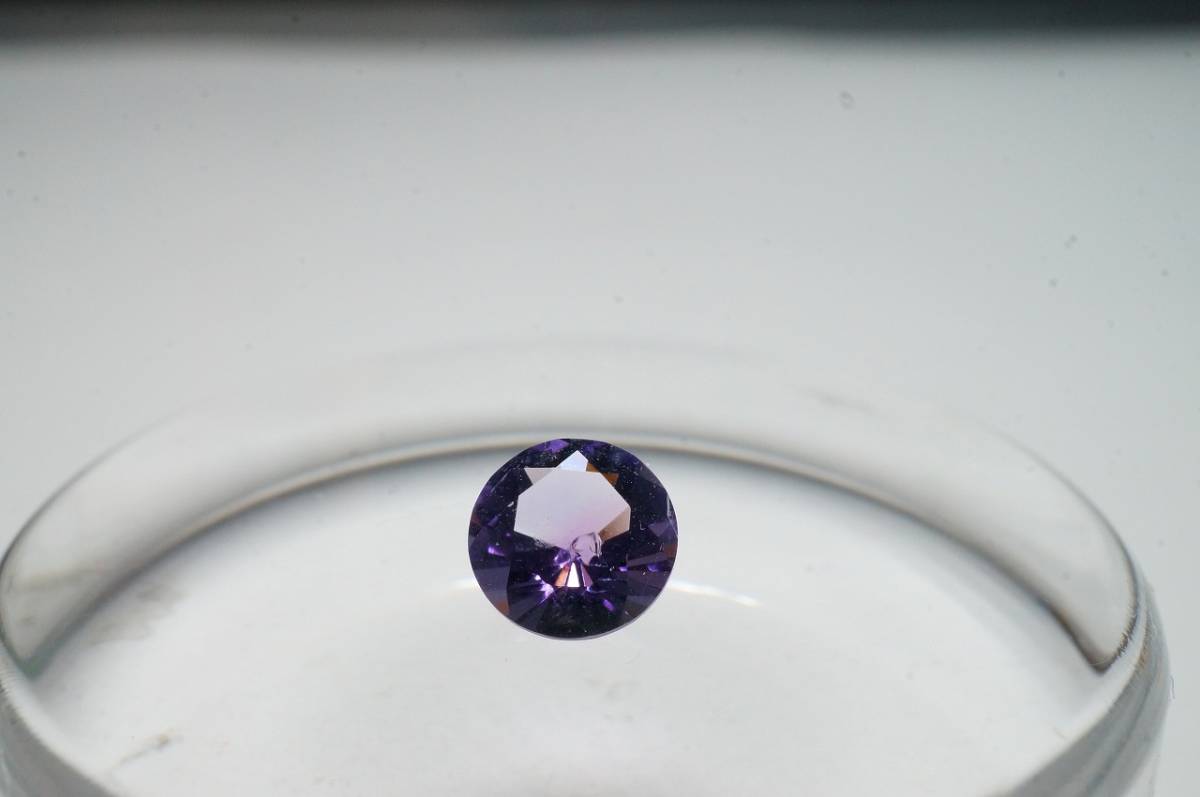 【限定価格!早い者勝ち!】希少!甲府で研磨加工ルース!極上上品質天然アメジスト(紫水晶)高透明度ルース0.42ct拍卖