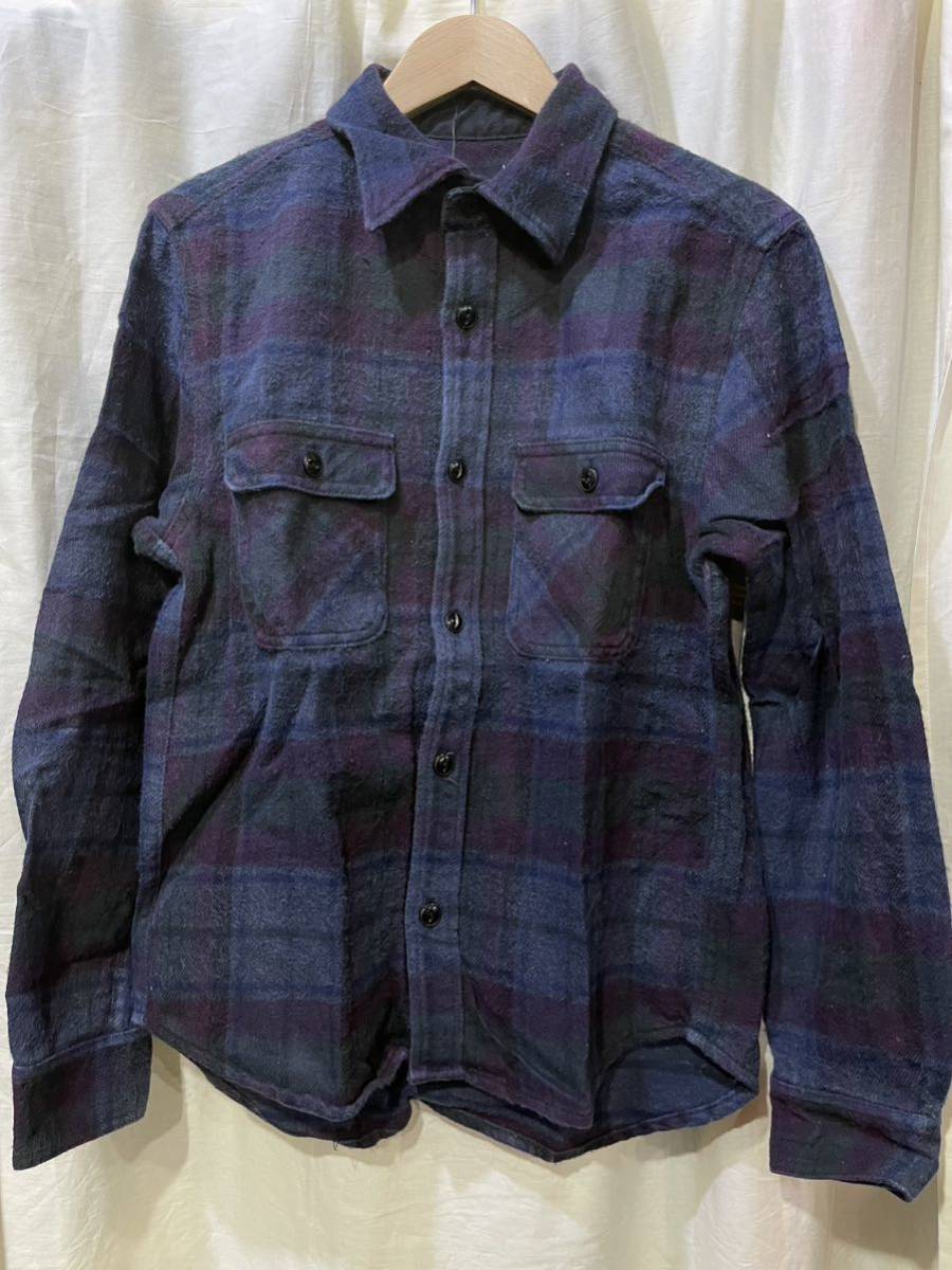 ファイブブラザー インディゴチェックネルシャツ Mサイズ拍卖