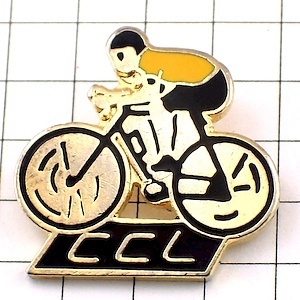 ピンバッジ・自転車レース選手マイヨジョーヌ黄色◆フランス限定ピンズ◆レアなヴィンテージものピンバッチ拍卖
