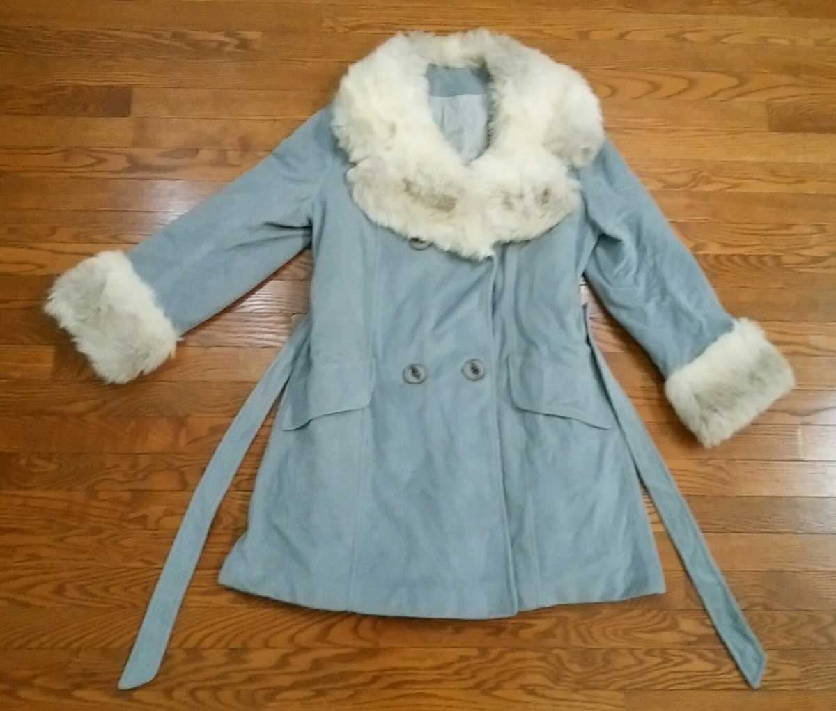 ★アメリカ・ニューヨークBreekman Place★ヴィンテージUS古着★フェイクファー付き★ロングコート★レディース★Made in USA★アメリカ製拍卖