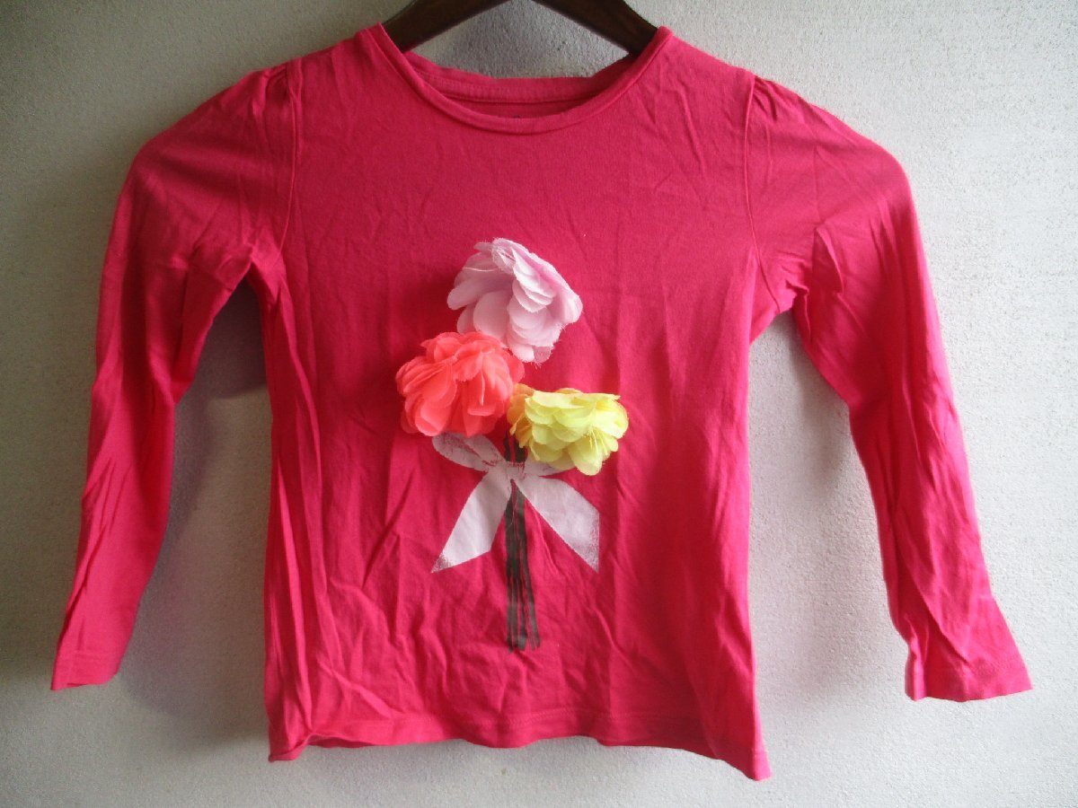 【babyGap】 長袖Tシャツ キッズ サイズ:110 色:ピンク 身丈:38 身幅:31 肩幅:27/JAO拍卖