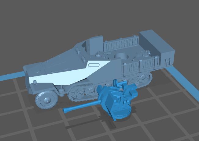 1/144 (3D)レジンキット 未塗装 WWⅡ ドイツ軍 戦車Sd.Kfz.251/17 D型 対空自走砲搭載型 2ワールドタンク ミュージアム 【同梱可能】拍卖